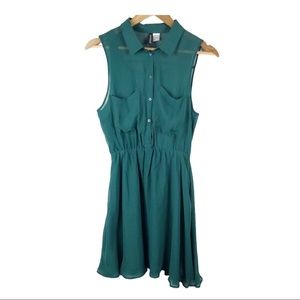 H&M Divided Green Sleeveless Dress